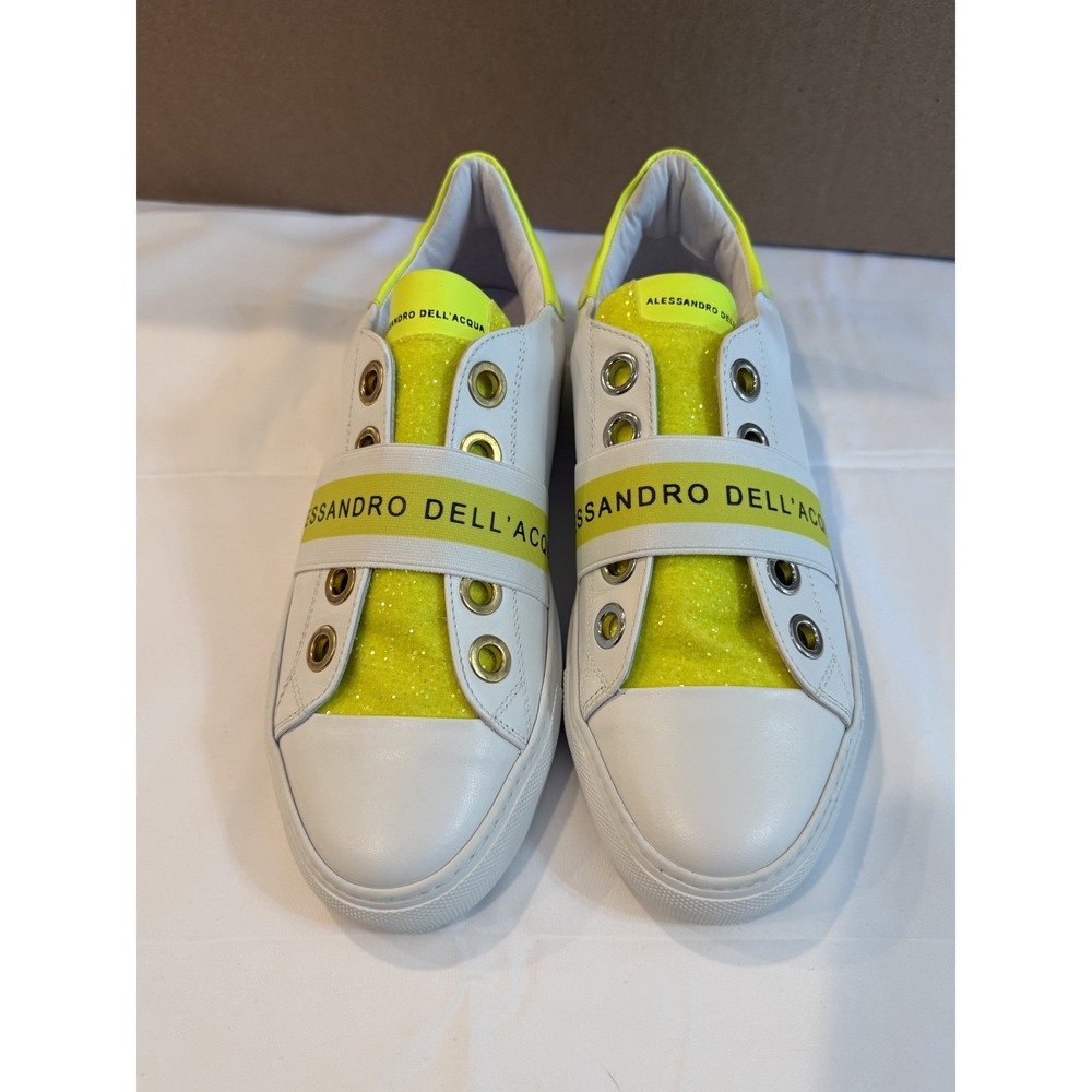 Alessandro Dell'Acqua Sneakers White Neon Glitter EU 38 Womens